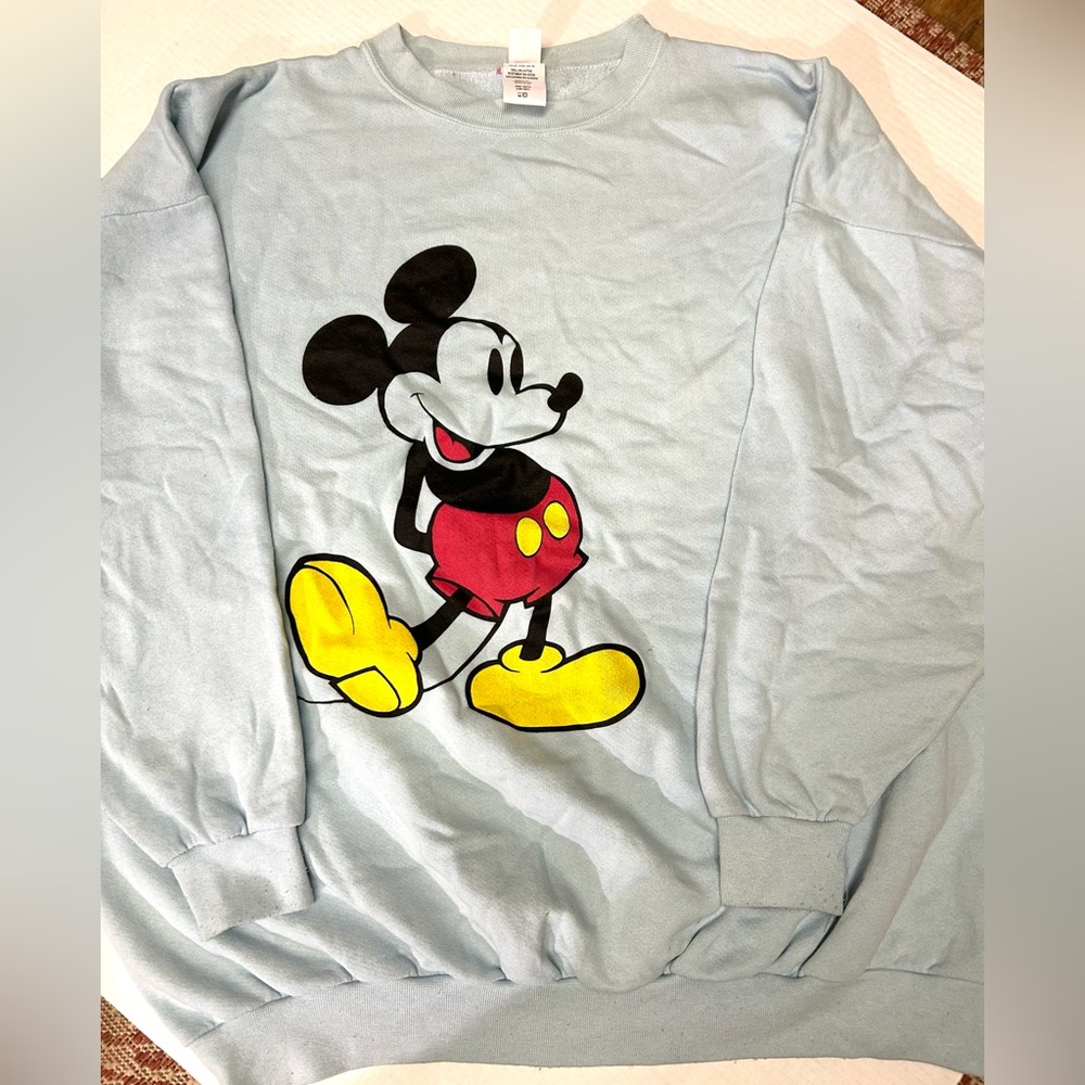 Re/Done Mickey Mouse Up Cycled Crewneck Womens Sz M/L